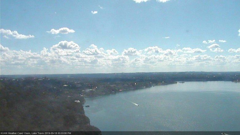 Lake Travis webcam, September 18, 2019 2:35 PM CT