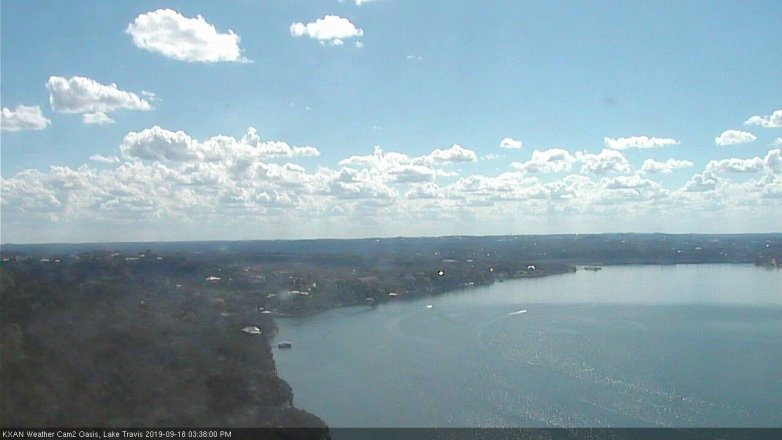 Lake Travis webcam, September 18, 2019 2:40 PM CT