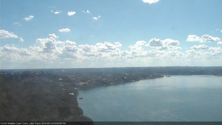 Lake Travis webcam, September 18, 2019 2:45 PM CT