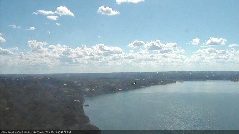 Lake Travis webcam, September 18, 2019 2:50 PM CT