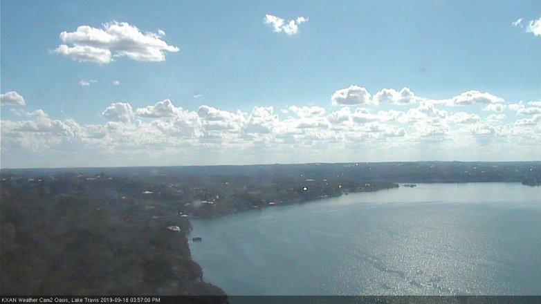 Lake Travis webcam, September 18, 2019 3:00 PM CT