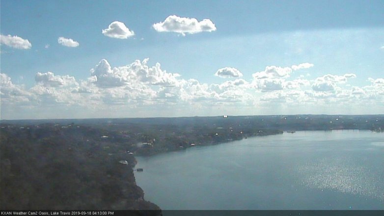 Lake Travis webcam, September 18, 2019 3:15 PM CT