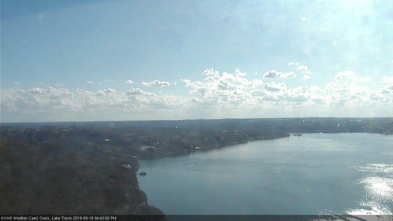 Lake Travis webcam, September 18, 2019 3:45 PM CT