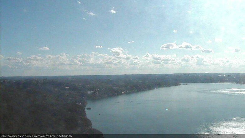 Lake Travis webcam, September 18, 2019 4:00 PM CT