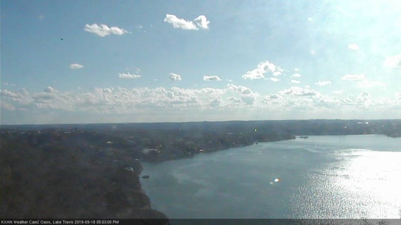 Lake Travis webcam, September 18, 2019 4:05 PM CT