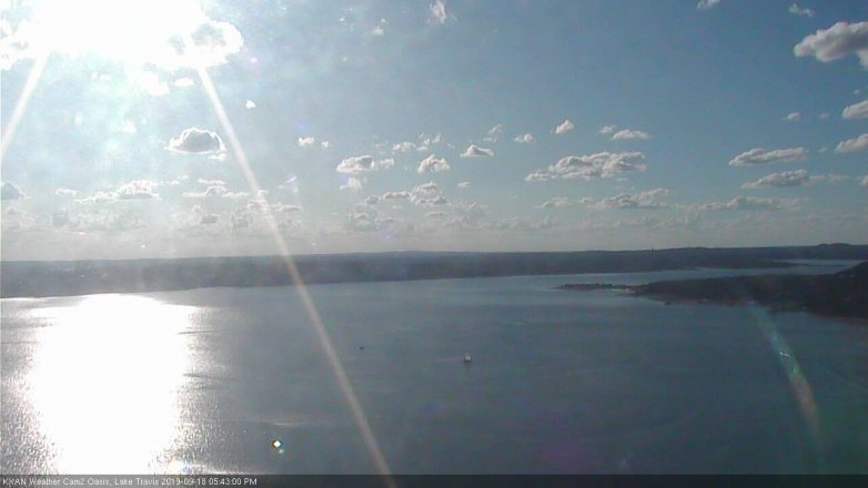 Lake Travis webcam, September 18, 2019 4:45 PM CT