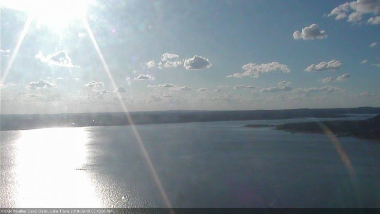 Lake Travis webcam, September 18, 2019 4:50 PM CT