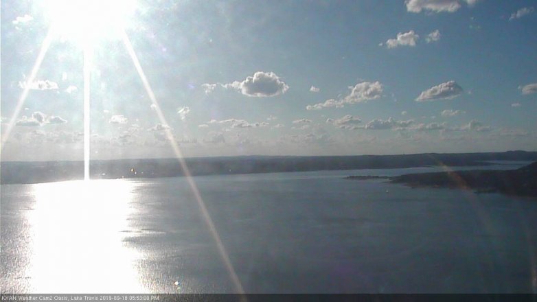 Lake Travis webcam, September 18, 2019 4:55 PM CT