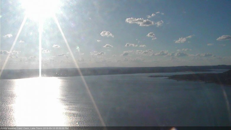 Lake Travis webcam, September 18, 2019 5:00 PM CT