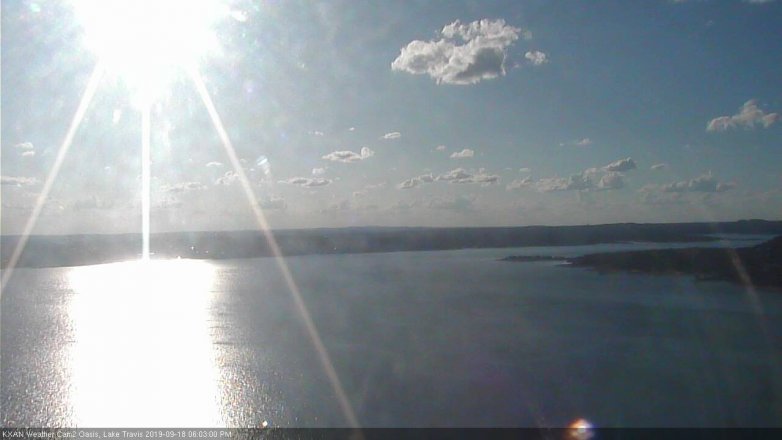 Lake Travis webcam, September 18, 2019 5:05 PM CT