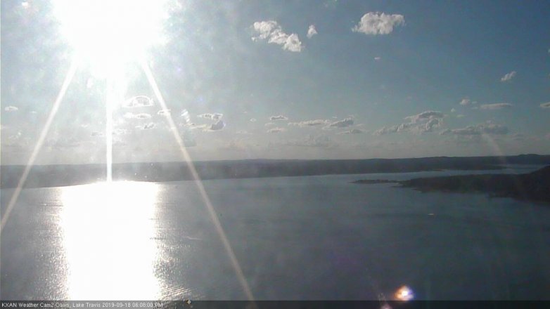 Lake Travis webcam, September 18, 2019 5:10 PM CT