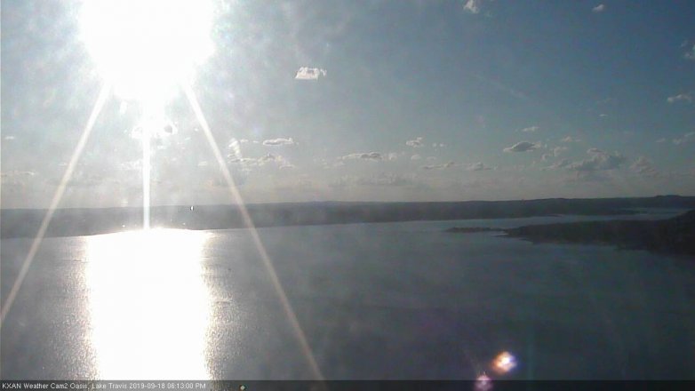 Lake Travis webcam, September 18, 2019 5:15 PM CT