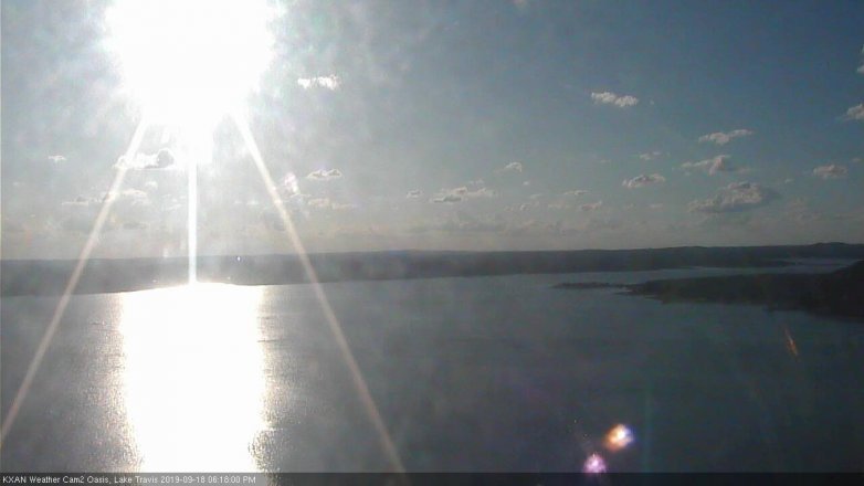 Lake Travis webcam, September 18, 2019 5:20 PM CT