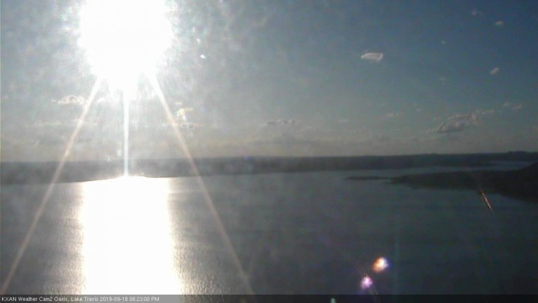 Lake Travis webcam, September 18, 2019 5:25 PM CT
