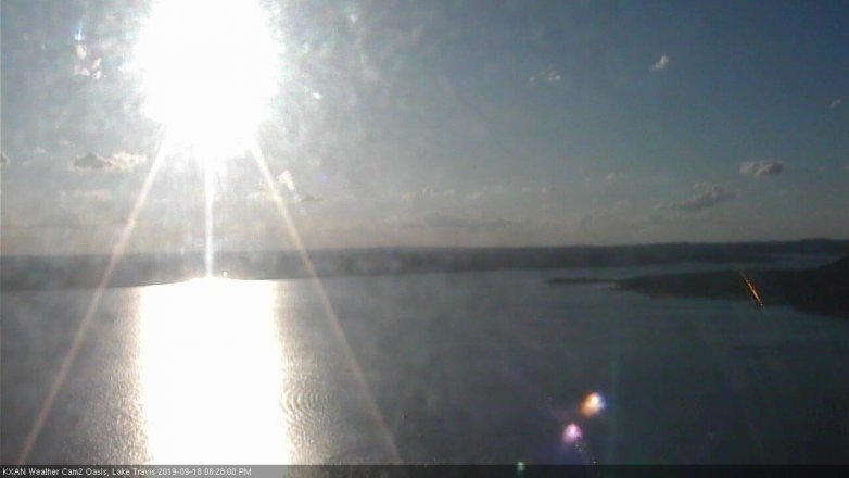 Lake Travis webcam, September 18, 2019 5:30 PM CT