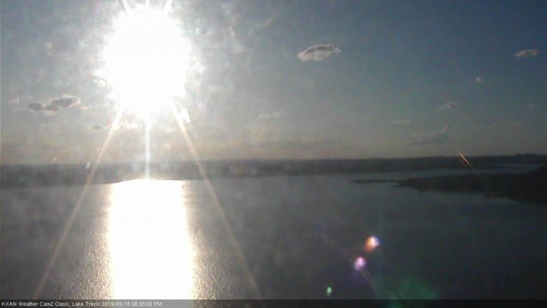 Lake Travis webcam, September 18, 2019 5:40 PM CT