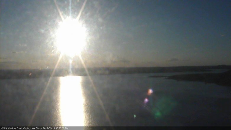 Lake Travis webcam, September 18, 2019 5:55 PM CT