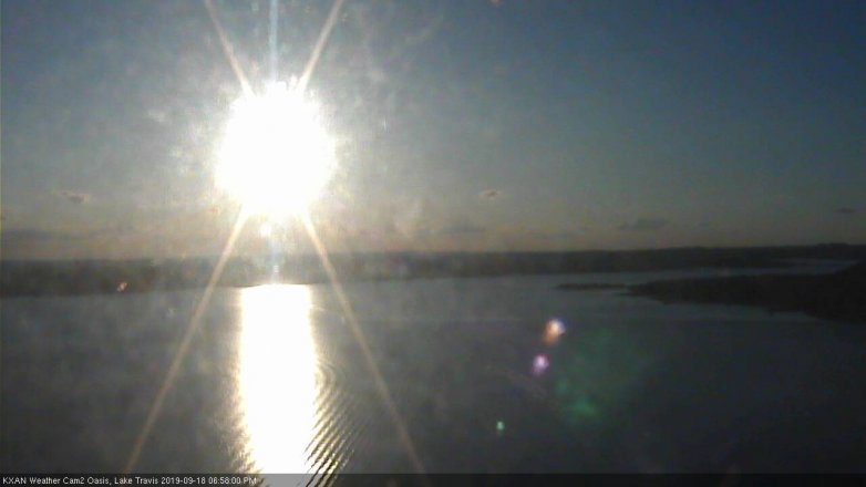 Lake Travis webcam, September 18, 2019 6:00 PM CT
