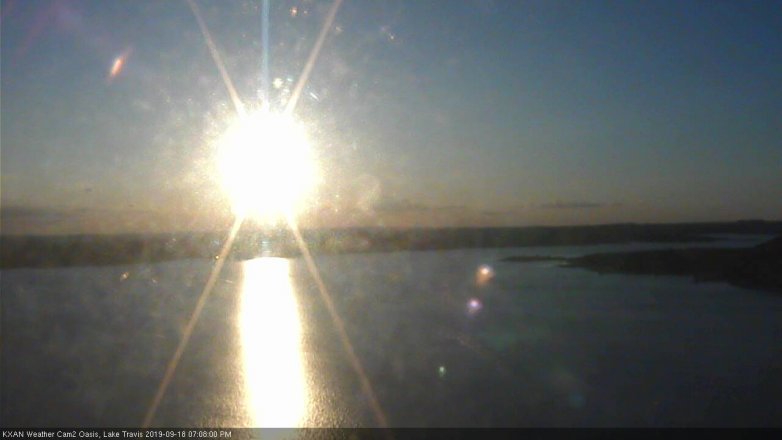 Lake Travis webcam, September 18, 2019 6:10 PM CT