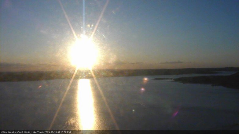 Lake Travis webcam, September 18, 2019 6:15 PM CT