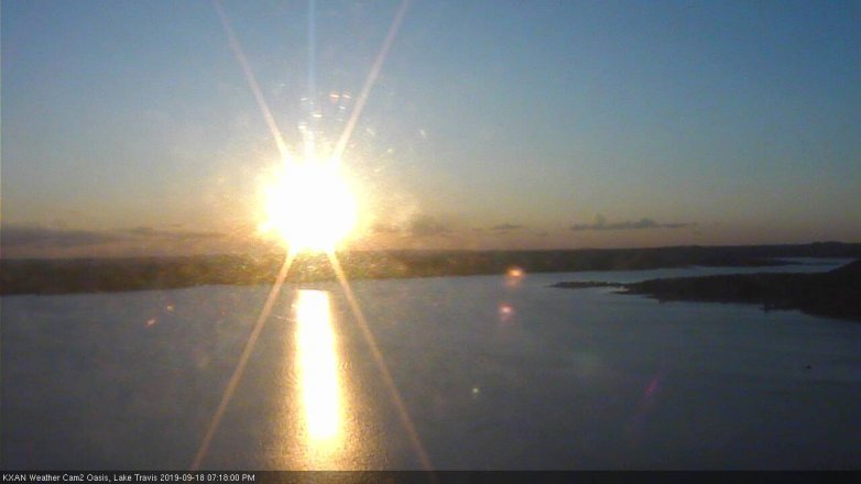 Lake Travis webcam, September 18, 2019 6:20 PM CT
