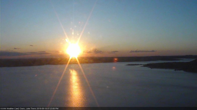 Lake Travis webcam, September 18, 2019 6:25 PM CT