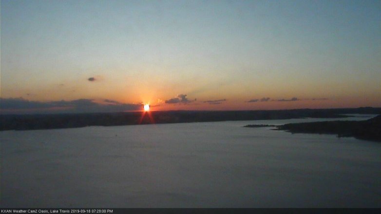 Lake Travis webcam, September 18, 2019 6:30 PM CT
