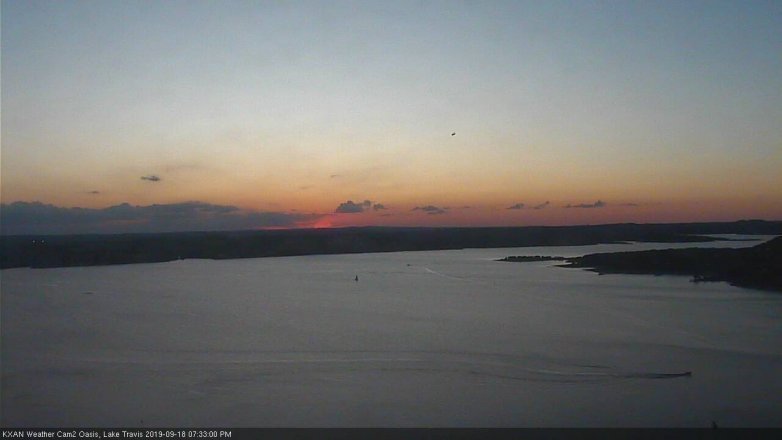 Lake Travis webcam, September 18, 2019 6:35 PM CT