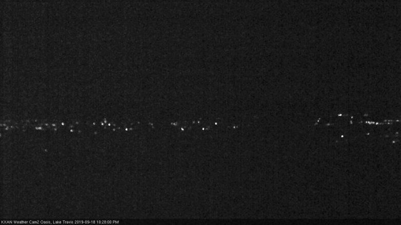 Lake Travis webcam, September 18, 2019 9:30 PM CT