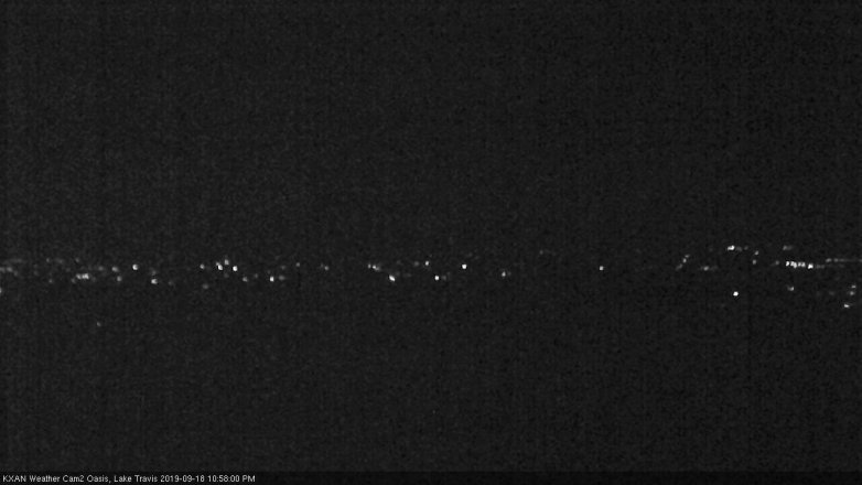 Lake Travis webcam, September 18, 2019 10:00 PM CT