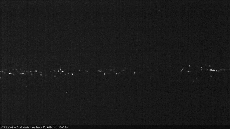 Lake Travis webcam, September 18, 2019 11:00 PM CT