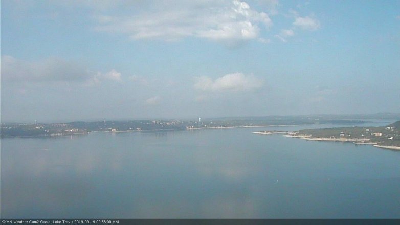 Lake Travis webcam, September 19, 2019 9:00 AM CT