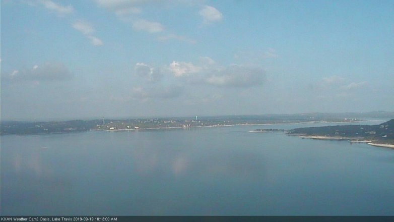 Lake Travis webcam, September 19, 2019 9:15 AM CT