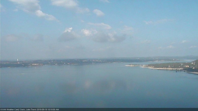 Lake Travis webcam, September 19, 2019 9:20 AM CT
