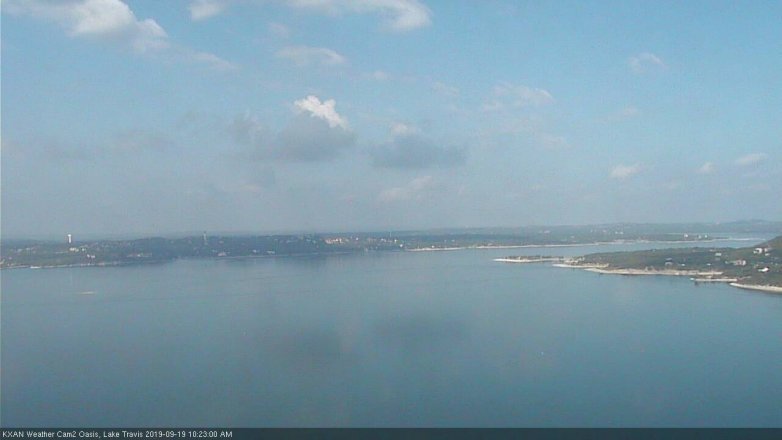 Lake Travis webcam, September 19, 2019 9:25 AM CT