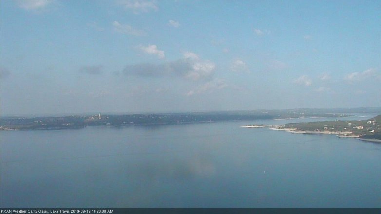 Lake Travis webcam, September 19, 2019 9:30 AM CT