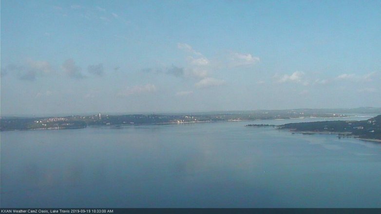 Lake Travis webcam, September 19, 2019 9:35 AM CT