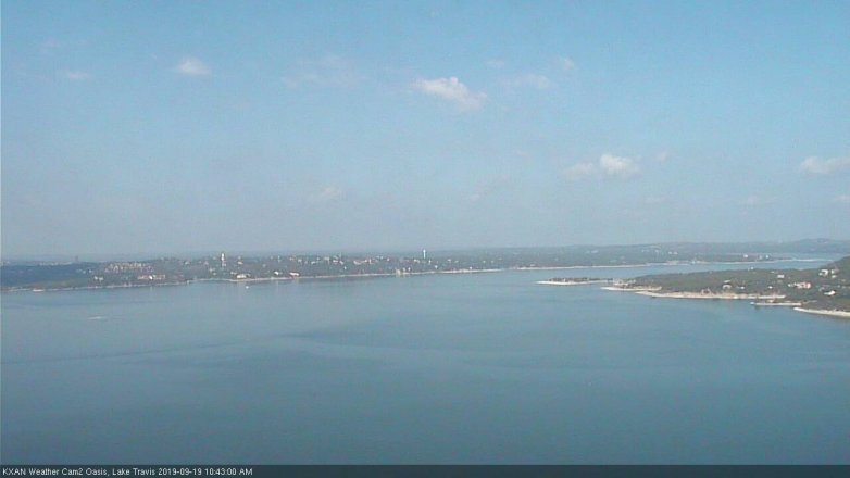Lake Travis webcam, September 19, 2019 9:45 AM CT