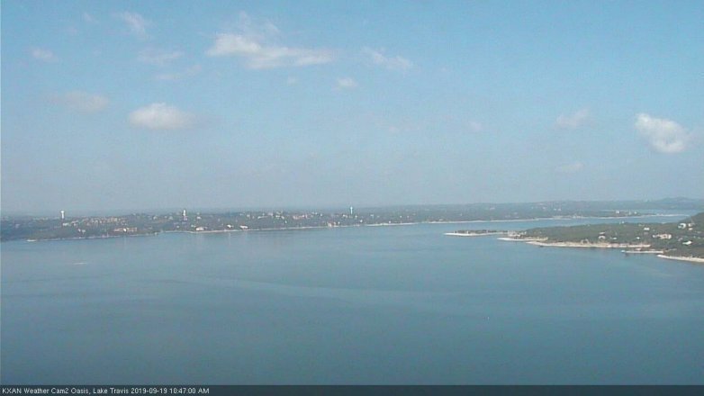 Lake Travis webcam, September 19, 2019 9:50 AM CT