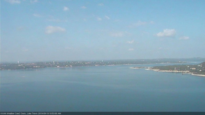 Lake Travis webcam, September 19, 2019 9:55 AM CT