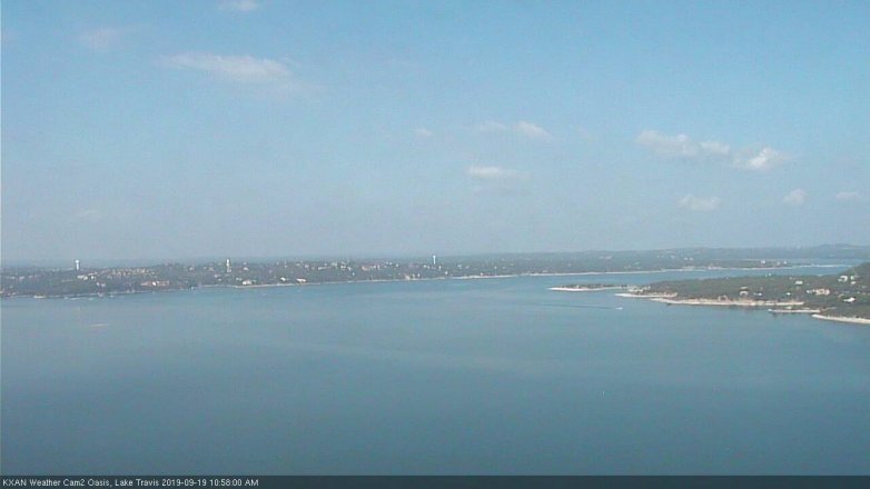 Lake Travis webcam, September 19, 2019 10:00 AM CT