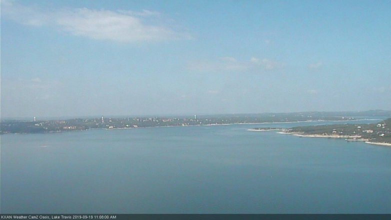 Lake Travis webcam, September 19, 2019 10:10 AM CT