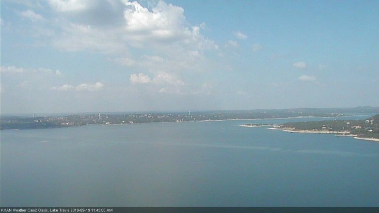 Lake Travis webcam, September 19, 2019 10:45 AM CT