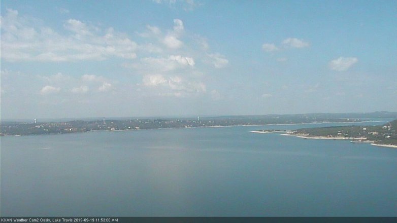 Lake Travis webcam, September 19, 2019 10:55 AM CT