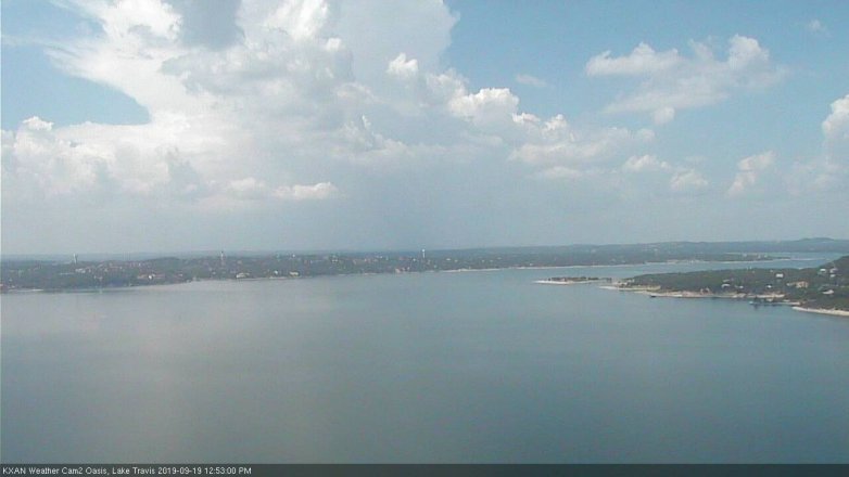 Lake Travis webcam, September 19, 2019 11:55 AM CT