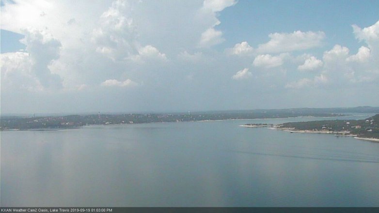 Lake Travis webcam, September 19, 2019 12:05 PM CT