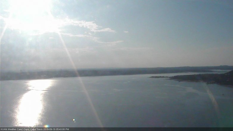 Lake Travis webcam, September 19, 2019 4:45 PM CT
