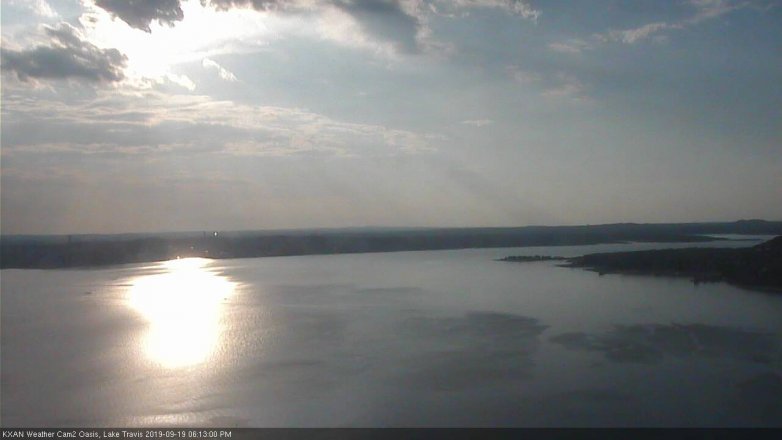 Lake Travis webcam, September 19, 2019 5:15 PM CT