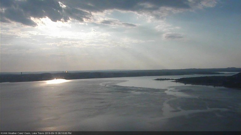 Lake Travis webcam, September 19, 2019 5:20 PM CT