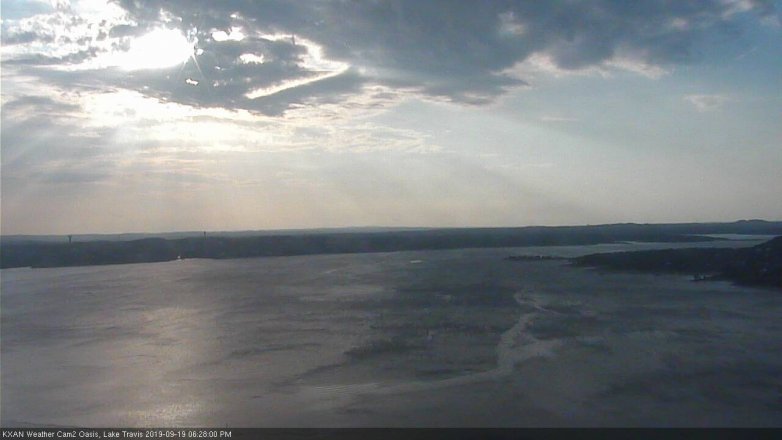 Lake Travis webcam, September 19, 2019 5:30 PM CT